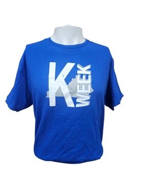 Kentucky Wildcats T-Shirt Blue Graphic Tee Delta Pro Weight Size Large